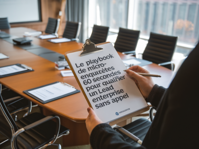 Le playbook de micro‑enquêtes 60 secondes pour qualifier un lead enterprise sans appel