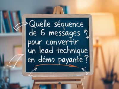 Quelle séquence de 6 messages pour convertir un lead technique en démo payante