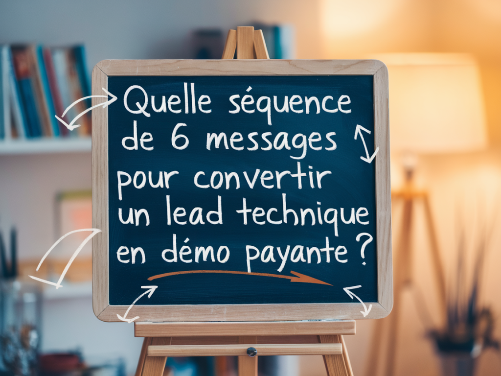 Quelle séquence de 6 messages pour convertir un lead technique en démo payante