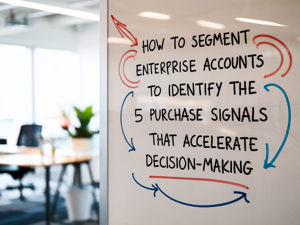 Comment segmenter vos comptes enterprise pour identifier les 5 signaux d'achat qui précipitent la décision