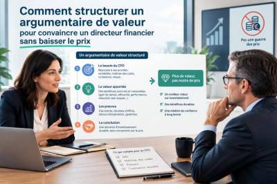 Comment structurer un argumentaire de valeur pour convaincre un directeur financier sans baisser le prix