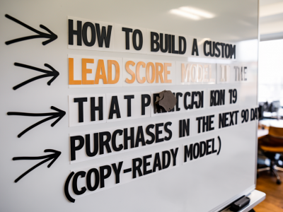 Comment construire un score de lead personnalisé qui prédit les achats d'ici 90 jours (modèle prêt à copier)